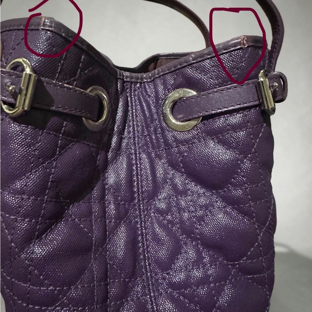 ❌SOLD❌Christian Dior Panarea Cannage Purple Tote Bag with Charm - Picture 15 of 15
